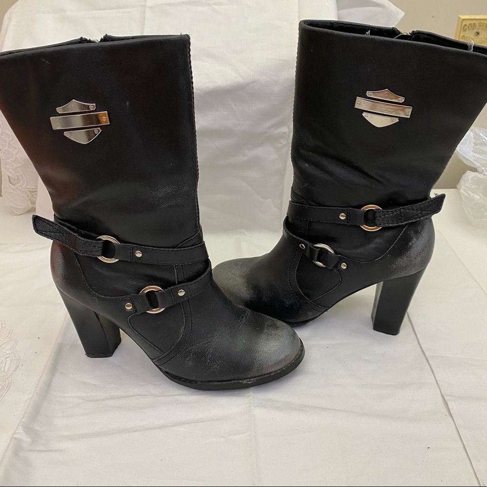 Harley Davidson Genuine Leather heel boots